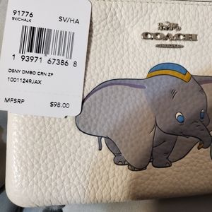 Disney X Coach zip wristlet Dumbo